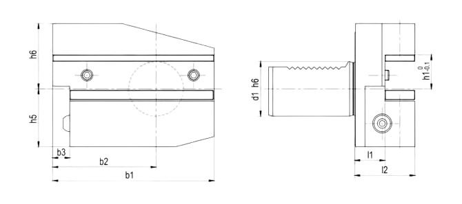 Radyal tutucu formu B8 ters sol, uzun şartname