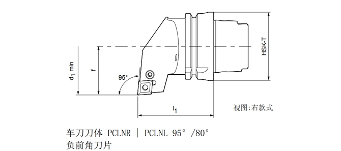 HSK-T torna aleti PCLNR özellikleri | 95 nl 95 °/80 °