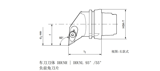 HSK-T dönüm aracı DDUNR özellikleri | DDUNL 93 °/55 °