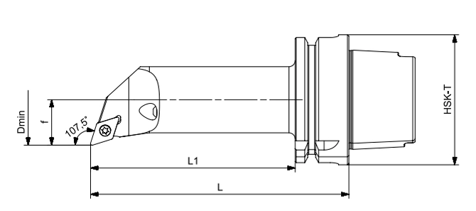 HSK-T dönüm aracı uzun SDQCR özellikleri | SDQCL 107.5 °/55 °