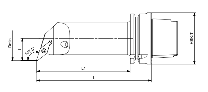 HSK-T dönüm aracı uzun SVQCR özellikleri | SVQCL 107.5 °/55 °