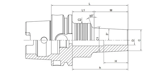 HSK-A DARALTMA MANDRENİ 3° İNCE FORM B ÖZELLİKLERİ
