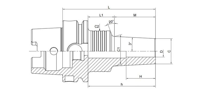 HSK-A 3° NORMAL SOĞUTUCULU BÜZGÜME MANDRENİ TEKNİK ÖZELLİKLERİ